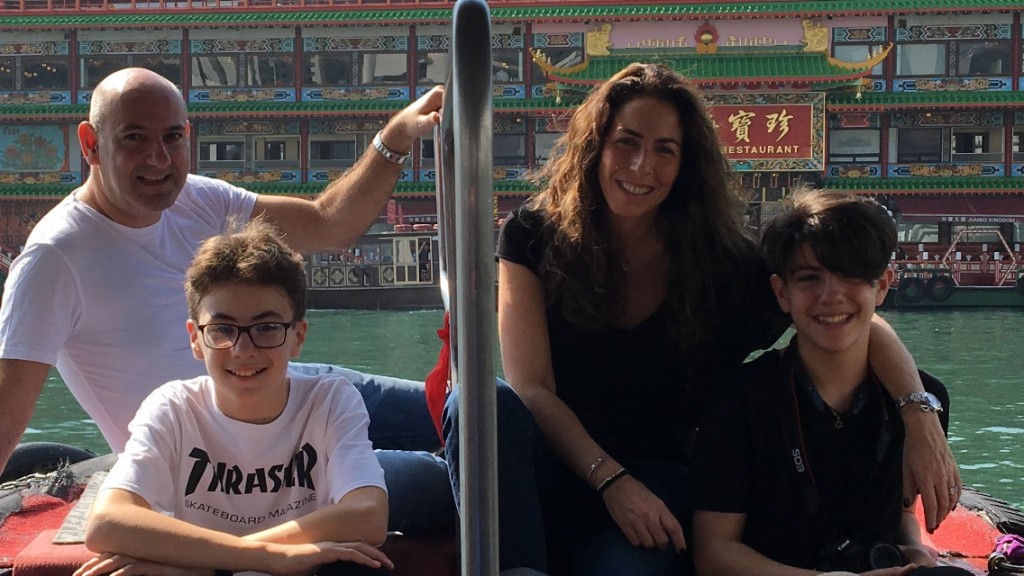 David, Tracy, Daniel & Jake Landsberg in Hong Kong